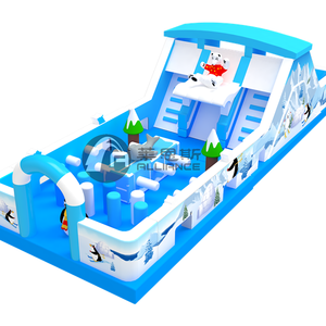 Parcours d'obstacles gonflable <span class=keywords><strong>de</strong></span> neige glacée <span class=keywords><strong>de</strong></span> haute qualité châteaux gonflables toboggan gonflable avec parcours d'obstacles - Product Image 1