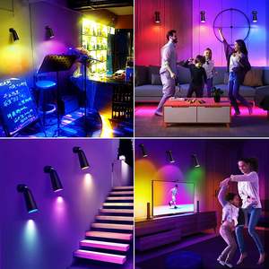 Lámparas de Pared LED Inteligentes RGB, Apliques de Pared con Rotación de 360°, Regulación Continua, Control Táctil por Aplicación, Luces de Pared Inalámbricas para Interiores - Product Image 2