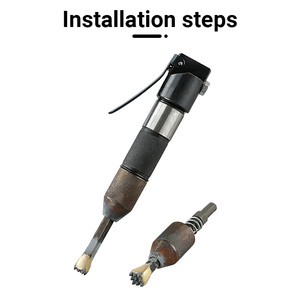 Máquina neumática de pluma para tallar, cabeza de cincel, superficie de corte de lichi, hacha para cortar piedra, aleación, flor, martillo, herramientas de tallado de piedra - Product Image 3