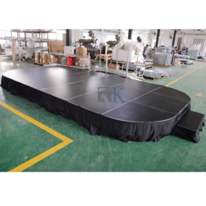 Plataforma de Escenario Portátil de Madera Contrachapada con Iluminación de Alta Calidad y Montaje Rápido, Elevadores de Aleación de Aluminio, Fácil Montaje, Certificación TUV/CE - Product Image 1