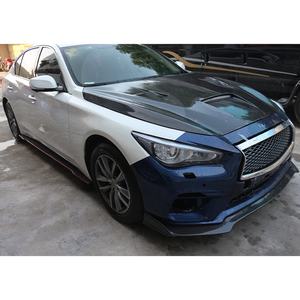 Kit de Carrocería de Fibra de Carbono Húmeda Pequeño para Modificación de Automóviles 2018-2024, Alerón Delantero y Trasero, Compatible con Infiniti Q50 - Product Image 3