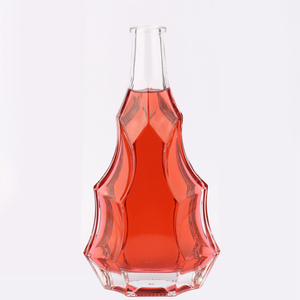 Personnalisé Clair En Verre Brandy <span class=keywords><strong>Vin</strong></span> Rouge Bouteille De Whisky En Verre 500 ml avec Couvercle En Liège - Product Image 3