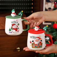 Tasse en céramique Père Noël, cadeau de Noël créatif, souvenir de fête, cadeau de Noël pour amis et famille