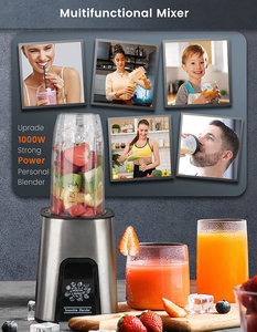 Blender professionnel <span class=keywords><strong>Silver</strong></span> <span class=keywords><strong>Crest</strong></span> 800W 2-en-1, mixeur puissant pour smoothies, <span class=keywords><strong>presse</strong></span>-agrumes, robot culinaire, approuvé CE FDA - Product Image 5