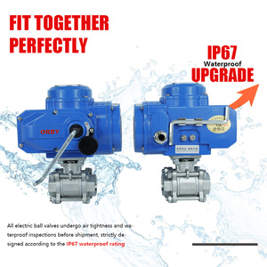 Válvula de control de flujo motorizada de acero inoxidable 304 316, válvula de bola Npt IP67, válvula de bola eléctrica NPT Rosca SS - Product Image 5