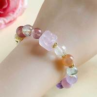 Bracelet en perles multigemmes en améthyste violette, motif renard à neuf queues, pour femme, idéal pour le bureau/carrière, bijoux en gros
