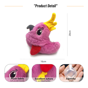 Giocattolo per Cani di Piccola Taglia a Forma di Pappagallo Rosa con Suono, Prodotto dal Produttore - Product Image 2