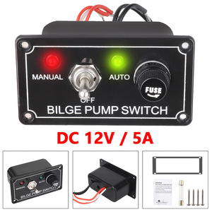 Marine Switch Panel <b>12V</b> <b>DC</b> 5A With Led Indicator For Boat Car RV Auto Manual Off Control - Product Image 5