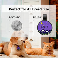 BPlus - Plaque d'identification personnalisée pour chien en silicone, approuvée par la FDA, durable, gravée, étanche, pour chiens, utilisation en extérieur