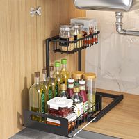 2-laags onderkast organizer keuken onderkast organizer schuifkast organizer rek