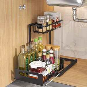 2 Tier <b>Under</b> <b>Sink</b> Organizer Kitchen Cabinet <b>Under</b> <b>Sink</b> Organizer Sliding Cabinet Organizer Rack - Product Image 4