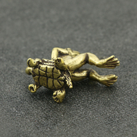 Usine en gros Antique en laiton tortue dos grenouille ornements antique en laiton massif tortue grenouille thé animal encens bâton