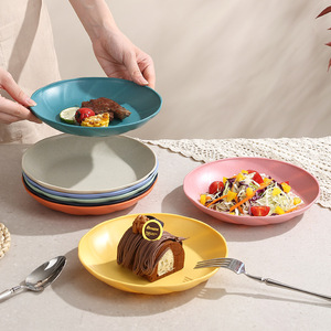 Plato redondo profundo con ribete de encaje creativo para uso doméstico: plato para pescado, plato para verduras, plato para comida occidental, plato para pasta, plato para ensalada - Product Image 2