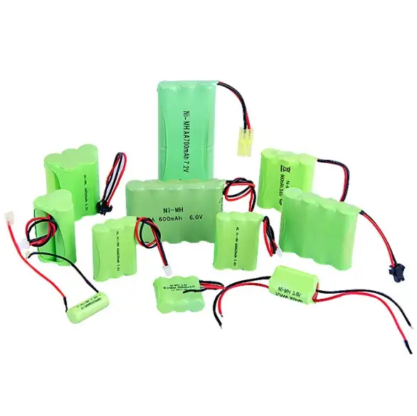 Prezzo a buon mercato AA AAA Ni-Mh 1.2V 600mAh 900mAh 1000mAh 1200mAh 1500mAh 1800mAh ricaricabile nimh batteria con connettore filo