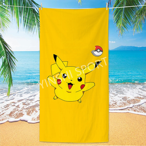 Serviette de plage absorbante en microfibre avec impression numérique simple pour un usage domestique en été et des dessins animés - Product Image 4