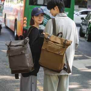 Custom Travel Casual Vintage Outdoor Hiking Camping <b>Backpack</b> Rucksack Waxed Canvas <b>Backpack</b> Bag Men <b>Backpack</b> - Product Image 4