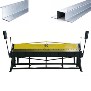 Presse plieuse manuelle L 8ft T 1.5mm à double marteau, lame segmentée longue, pour tôles, machine à cintrer la tôle, machine à gaufrer les tôles galvanisées - Product Image 1