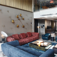 Solutions de décoration intérieure résidentielle modernes et personnalisées de luxe avec design graphique et caractéristiques écologiques