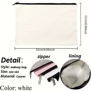 Tùy chỉnh in Túi mỹ phẩm bền vải vải bền vững Túi mỹ phẩm Logo xây dựng thương hiệu túi quà tặng cho khuyến mãi - Product Image 5