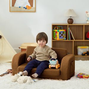 Cross-border Minimalist Modern Plush <strong>Childrens</strong> Folding Sofa Compressed High-density Sponge Kids Reading <strong>Stool</strong> - Product Image 2