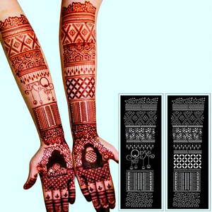 Stencil per <span class=keywords><strong>Tatuaggi</strong></span> <span class=keywords><strong>Temporanei</strong></span> in PVC per Mehndi, Arte del Corpo per <span class=keywords><strong>Mani</strong></span> e Piedi, Vendita Calda per Diwali e Matrimoni in India - Product Image 1
