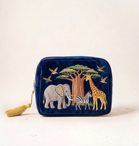 Pochette de voyage en velours à motifs peints à la main pour Mahjong, Dominos, Rummy, jeux de cartes et de société, cadeau pour club et fête - Product Image 5