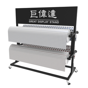 Showroom sàn thảm thảm Mat quà tặng hoa gói giấy dệt vải cuộn Rèm Mẫu Kim Loại hiển thị giá đứng - Product Image 3