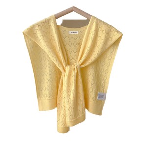 Chal Bolero Versátil de Punto Calado Estilo Coreano Musulmán, Color Liso, Delgado y de Alta Gama con Detalles Multicolor para Fiesta - Product Image 5