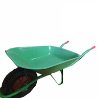 Chariot à main agricole et logistique à une roue pour le jardin, vente en gros et au détail, modèle WB6400, en métal, capacité de charge de 200 kg