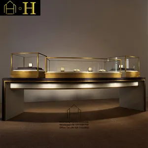 Glass Showcase Display Cabinet New Design High Grade Glass Led Jewelry Showcase Display Cabinet Customized