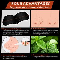 Bandes nasales nettoyantes en profondeur au charbon de bambou et aux herbes végétales – Dissolvant de points noirs pour tous types de peau – Patchs de traitement des pores anti-points noirs