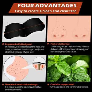 Bandes nasales nettoyantes en profondeur au charbon de bambou et aux herbes végétales – Dissolvant de <span class=keywords><strong>points</strong></span> <span class=keywords><strong>noirs</strong></span> <span class=keywords><strong>pour</strong></span> tous types de peau – Patchs de traitement des pores anti-<span class=keywords><strong>points</strong></span> <span class=keywords><strong>noirs</strong></span> - Product Image 3