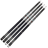 DZ-TZ-SS1 Harga Pabrik Tongkat Biliar Profesional Serat Karbon Defleksi Rendah Ujung 12.4mm dengan Logo Kustom