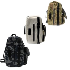 Mochila de pesca de tela Oxford impermeable con soporte para caña y carrete, bolsa de almacenamiento multifuncional para equipo de exterior, camuflaje gris - Product Image 5