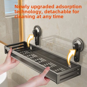 Hiện đại được thiết kế khách sạn góc phòng tắm Kệ hút ly nhôm bàn chải đánh răng đồ dùng cá nhân tắm Caddy Bộ sản xuất - Product Image 3