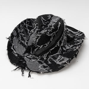 Chapeau de <span class=keywords><strong>jazz</strong></span> en denim polyvalent 2026 avec franges, style western, pour l'équitation, la ferme, la vie quotidienne, protection solaire, mode décontractée, vêtements d'extérieur - Product Image 1