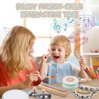 Montessori Wooden Percussion Instruments Set for Toddlers 1-3 Kids Preschool-Educational Music Learning Toys Unisex Birthday