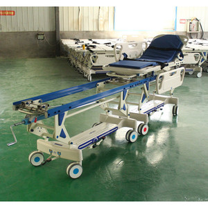 Cama de Transporte Quirúrgica de ABS Médico, Plana, 3630x640x760mm, Altura Ajustable, para Rescate de Emergencia Hospitalaria - Product Image 1