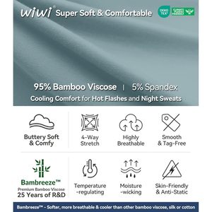 ขายส่งเสื้อยืดคอกลมแขนยาวผู้ชายสีเขียวจัสมิน X-Large ชุดนอน - Product Image 2