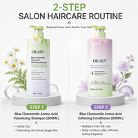 Sampo Rambut Bulk Blue Chamomile Ekstrak Tumbuhan dan Asam Amino untuk Memberi Volume dan Membersihkan Secara Mendalam serta Mengontrol Minyak