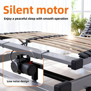 Tempat Tidur Double Elektrik Modern dari Besi, Dapat Direbahkan dan Disesuaikan, Dilengkapi Remote Control untuk Mengangkat dan Menyandar, Cocok untuk Apartemen dan Hotel - Product Image 6