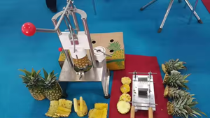 Machine à découper et à peler les ananas en acier inoxydable, populaire pour la maison, facile à utiliser, pour la préparation des fruits à domicile et l'industrie. - Product Image 3
