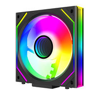 Ventilador para Caja de Ordenador Jungle Leopard Interstellar Block V2 de 12 cm con Rodamiento de Aceite, 68 CFM, 32 dBA, 3 W, ARGB, Compatible con Enfriamiento Modular