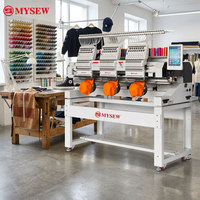 Máquina de Bordar Computarizada Industrial MYSEW de Tres Cabezas con Área Grande de 400x400mm y 16 Idiomas