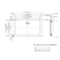 Layar LCD TFT UART 5.0 Inci Resolusi 800x480 RGB Lampu Latar LED Putih Kecerahan 500 Antarmuka HMI