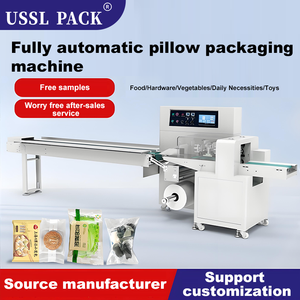 Machine d'emballage automatique à haute vitesse pour l'emballage <span class=keywords><strong>de</strong></span> fruits, <span class=keywords><strong>de</strong></span> collations, <span class=keywords><strong>de</strong></span> vaisselle, <span class=keywords><strong>de</strong></span> matériel, d'emballage multifonctionnel en flux continu, <span class=keywords><strong>de</strong></span> type coussin - Product Image 4