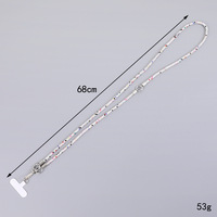 Chaîne de téléphone multifonctionnelle multicolore en gros avec pendentif diamant 68 cm, porte-clés polyvalent, accroche-sac pour cadeau d'anniversaire