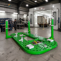 Équipement de redressage de châssis pour atelier de réparation de carrosseries d'engins utilitaires (camions, fourgons) après accident