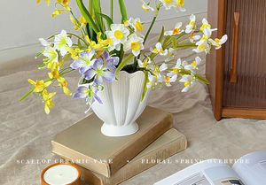 Vases de qualité supérieure Alice <span class=keywords><strong>Iris</strong></span> et Seashell, fleurs artificielles, articles décoratifs pour les magasins et les salons - Product Image 5