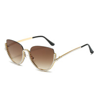 Kenbo Eyewear-Lunettes de soleil diamant à demi-monture, mode 2025, vente en gros